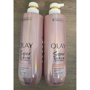 Olay Super Serum Body Wash 18.5oz Lot of 2 Niacinamide BHA Collagen Brightening